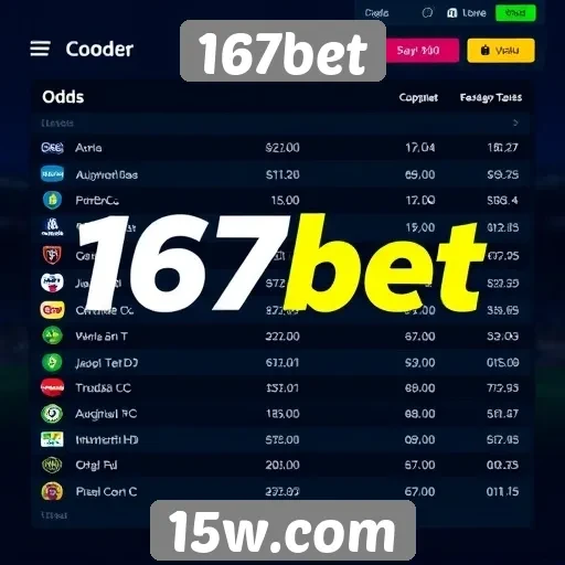 Comparação de odds no 167bet e concorrentes