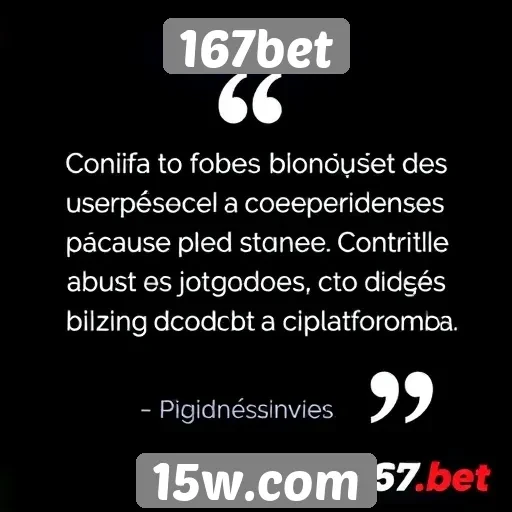 Feedback dos usuários sobre a experiência na 167bet